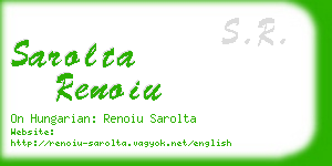 sarolta renoiu business card